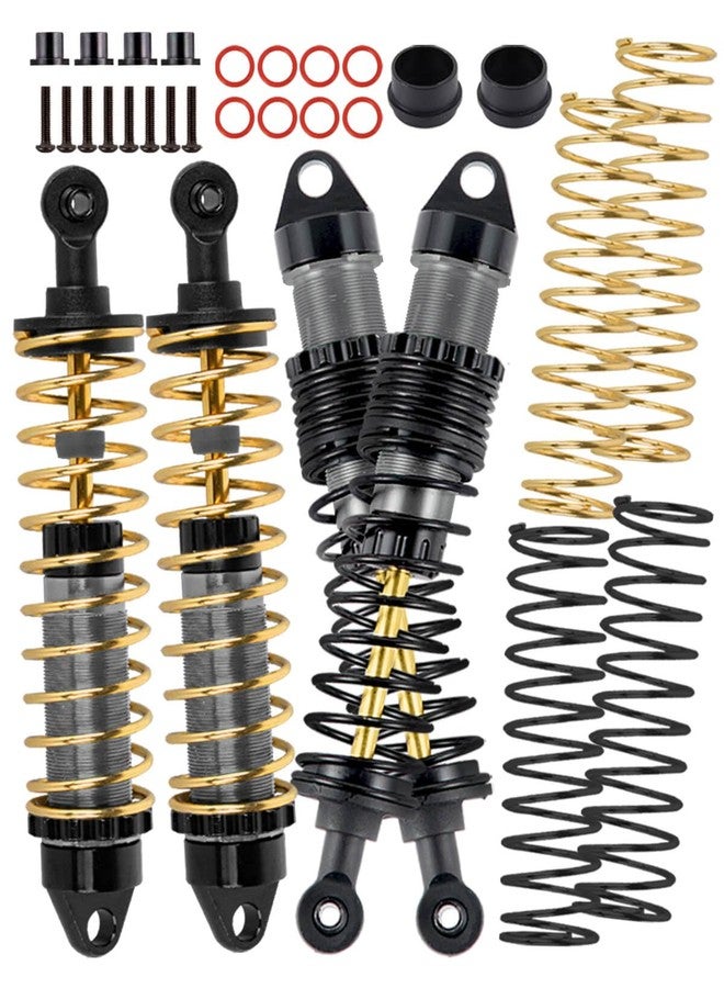 hopsupRC RC Upgrades Parts Aluminum Front Rear Assembled Full Metal Shocks for 1/10 Rustler/Slash/Stampede/Bandit VXL 4X4 4WD 2WD,Shocks Absorber Damper Full Big Bore,Titanium(4PCS) - Image 1
